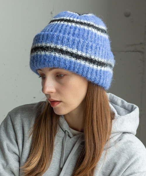 14+（イチヨンプラス）の「ラビットファーミックスニット帽 / knitcap