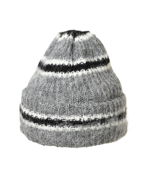 14+(イチヨンプラス)の「モヘア ニットビーニー / Mohair Ski Knit Beanie(ニットキャップ/ビーニー・レディース・グリーン/ブラック/ブルー/ピンク/グレー・FREE)」の6枚目の写真