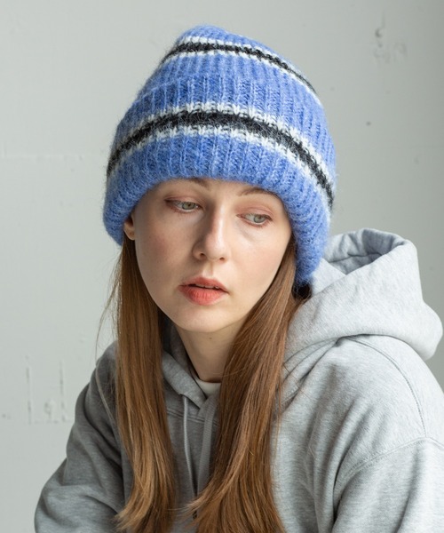 14+(イチヨンプラス)の「モヘア ニットビーニー / Mohair Ski Knit Beanie(ニットキャップ/ビーニー・レディース・グリーン/ブラック/ブルー/ピンク/グレー・FREE)」の14枚目の写真