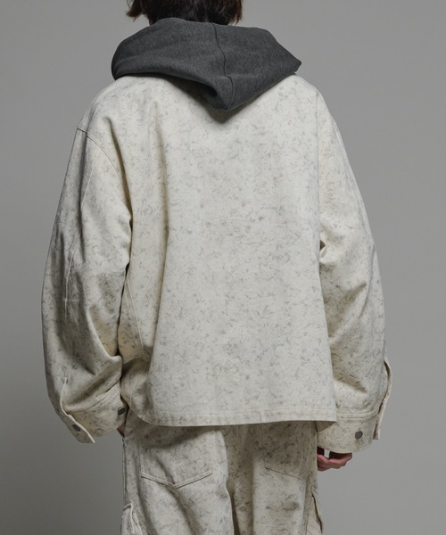 CASPER JOHN（キャスパージョン）の「Bleach twill flight blouson/ブリーチツイルフライトブルゾン（ブルゾン・メンズ・ブラック/ホワイト・X-SMALL/SMALL/MEDIUM/LARGE）」の15枚目の写真