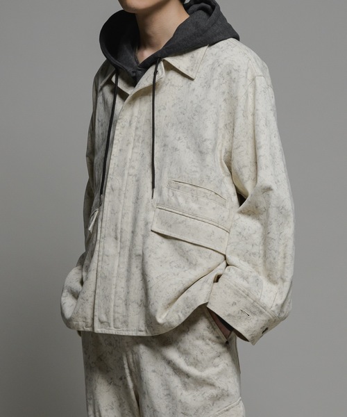 CASPER JOHN（キャスパージョン）の「Bleach twill flight blouson/ブリーチツイルフライトブルゾン（ブルゾン・メンズ・ブラック/ホワイト・X-SMALL/SMALL/MEDIUM/LARGE）」の16枚目の写真