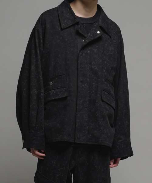 CASPER JOHN（キャスパージョン）の「Bleach twill flight blouson/ブリーチツイルフライトブルゾン（ブルゾン・メンズ・ブラック/ホワイト・X-SMALL/SMALL/MEDIUM/LARGE）」の6枚目の写真