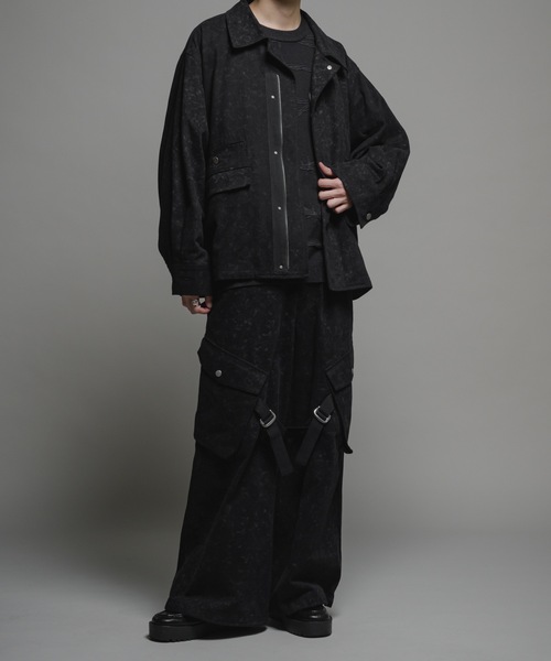 CASPER JOHN（キャスパージョン）の「Bleach twill flight blouson/ブリーチツイルフライトブルゾン（ブルゾン・メンズ・ブラック/ホワイト・X-SMALL/SMALL/MEDIUM/LARGE）」の11枚目の写真