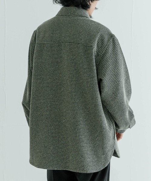 URBAN RESEARCH（アーバンリサーチ）の「TECH BOUCLE CPO SHIRTS（シャツ/ブラウス・メンズ・ブラック/ネイビー/ホワイト系その他・MEDIUM/LARGE）」の5枚目の写真