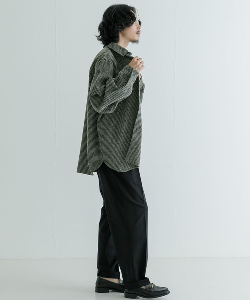 URBAN RESEARCH（アーバンリサーチ）の「TECH BOUCLE CPO SHIRTS（シャツ/ブラウス・メンズ・ブラック/ネイビー/ホワイト系その他・MEDIUM/LARGE）」の10枚目の写真