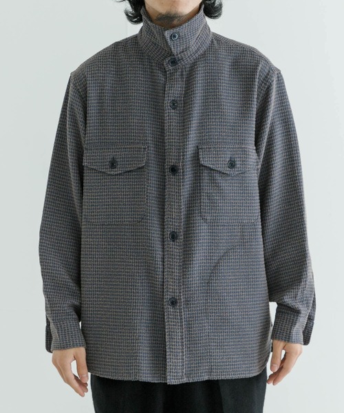 URBAN RESEARCH（アーバンリサーチ）の「TECH BOUCLE CPO SHIRTS（シャツ/ブラウス・メンズ・ブラック/ネイビー/ホワイト系その他・MEDIUM/LARGE）」の11枚目の写真