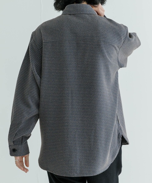 URBAN RESEARCH（アーバンリサーチ）の「TECH BOUCLE CPO SHIRTS（シャツ/ブラウス・メンズ・ブラック/ネイビー/ホワイト系その他・MEDIUM/LARGE）」の15枚目の写真