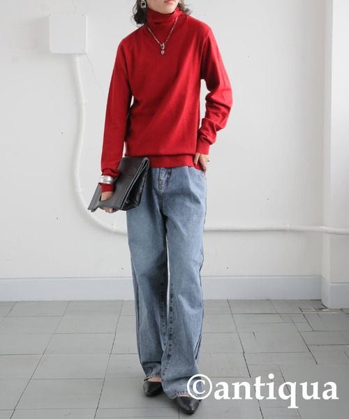 セール】カシミヤタッチタートルネックニット（ニット/セーター