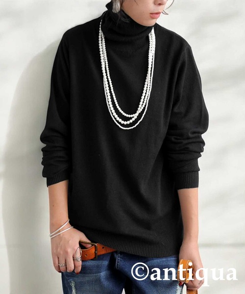 セール】カシミヤタッチタートルネックニット（ニット/セーター