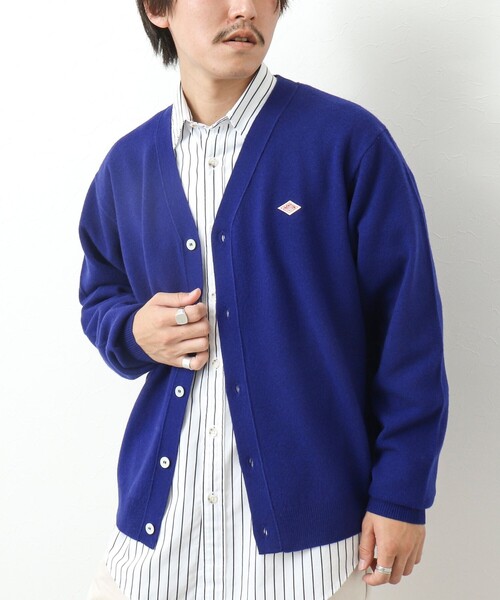 DANTON（ダントン）の「【DANTON/ダントン】ラムウール Vネックカーディガン 24AW（カーディガン/ボレロ・メンズ・ブルー/ブラック/グリーン・42/40/38）」の20枚目の写真