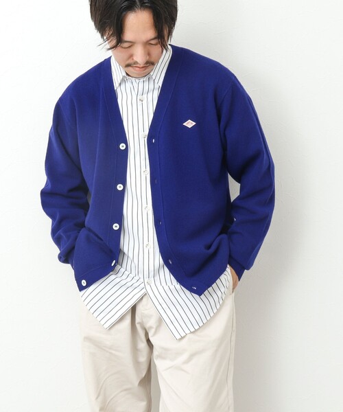 DANTON（ダントン）の「【DANTON/ダントン】ラムウール Vネックカーディガン 24AW（カーディガン/ボレロ・メンズ・ブルー/ブラック/グリーン・42/40/38）」の7枚目の写真