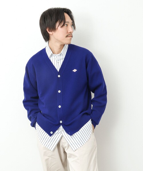 DANTON（ダントン）の「【DANTON/ダントン】ラムウール Vネックカーディガン 24AW（カーディガン/ボレロ・メンズ・ブルー/ブラック/グリーン・42/40/38）」の6枚目の写真