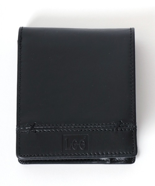 Lee（リー）の「Lee/リー レザー ステッチ クロスワックスコード 2つ折りウォレット 二つ折り財布（財布・メンズ・ダークブラウン/ブラウン/ブラック・FREE）」の4枚目の写真