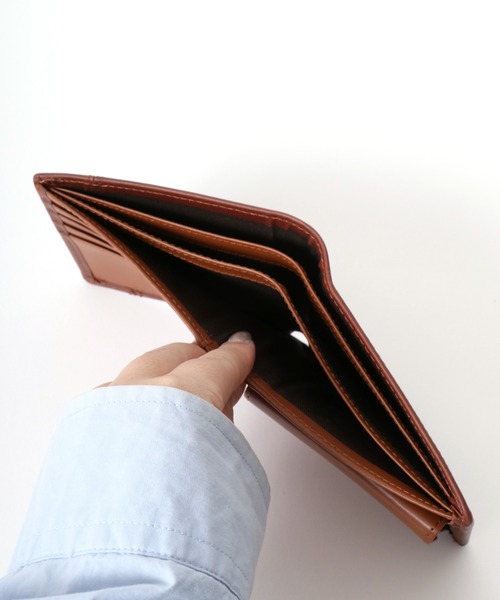 Lee（リー）の「Lee/リー レザー ステッチ クロスワックスコード 2つ折りウォレット 二つ折り財布（財布・メンズ・ダークブラウン/ブラウン/ブラック・FREE）」の13枚目の写真