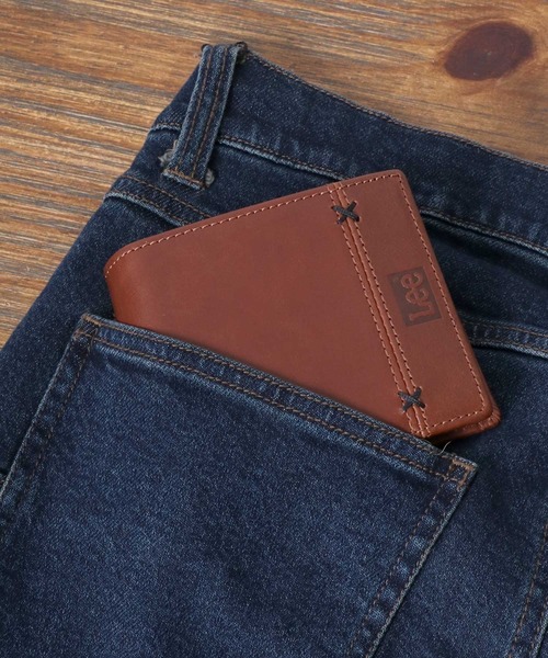 Lee（リー）の「Lee/リー レザー ステッチ クロスワックスコード 2つ折りウォレット 二つ折り財布（財布・メンズ・ダークブラウン/ブラウン/ブラック・FREE）」の17枚目の写真