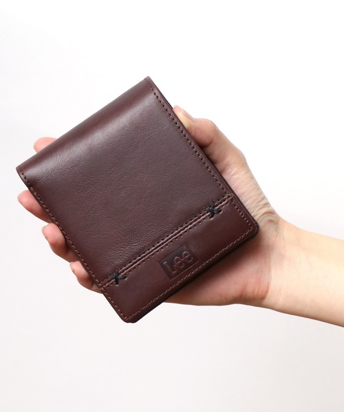 Lee（リー）の「Lee/リー レザー ステッチ クロスワックスコード 2つ折りウォレット 二つ折り財布（財布・メンズ・ダークブラウン/ブラウン/ブラック・FREE）」の20枚目の写真