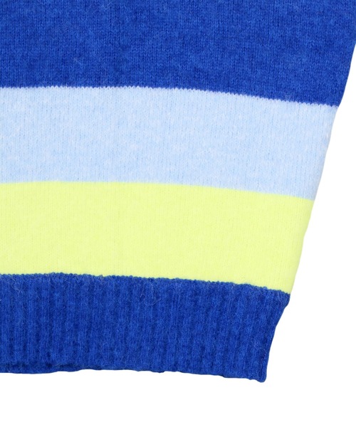 PUNYUS（プニュズ）の「マルチボーダーオーバーニット（ニット/セーター・レディース・ブルー/グレー/ブラウン・3/4/1/2）」の22枚目の写真