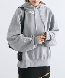 落書きロゴ刺繍BIGフーディ