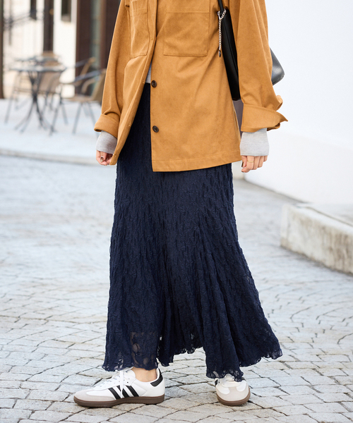 SLOBE IENA（スローブイエナ）の「レースランダムフレアスカート