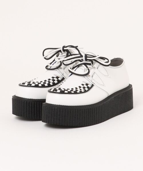 YOSUKE(ヨースケ)の「【YOSUKE】厚底ラバーソールオックスフォード 2810125(ドレスシューズ・レディース・ホワイト系その他/マルチ/ブラック×ホワイト・23.5cm/23.0cm/25.0cm/24.5cm/24.0cm/22.5cm)」の2枚目の写真