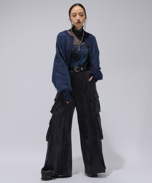 HARE(ハレ)の「チュールレイヤーマルチWAYカーディガン(HARE)(カーディガン/ボレロ・レディース・イエロー/ミント/ブルー/ブラック・FREE)」の16枚目の写真