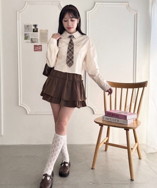 Loueme(ルエム)の「デザインポケットショート丈シャツ(シャツ/ブラウス・レディース・ブルー/アイボリー/ホワイト・FREE)」の16枚目の写真