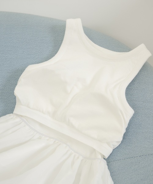 Birthday room（バースデイルーム）の「カップ付きレイヤードバルーンインナータンク / balloon inner tank top with cup（タンクトップ・レディース・ホワイト/ブラック・FREE）」の7枚目の写真