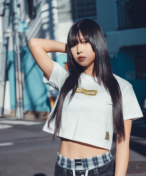 tシャツ Cropped leopard box tee「WOMEN」 レディース Cropped leopard box tee【WOMEN】（Tシャツ/カットソー