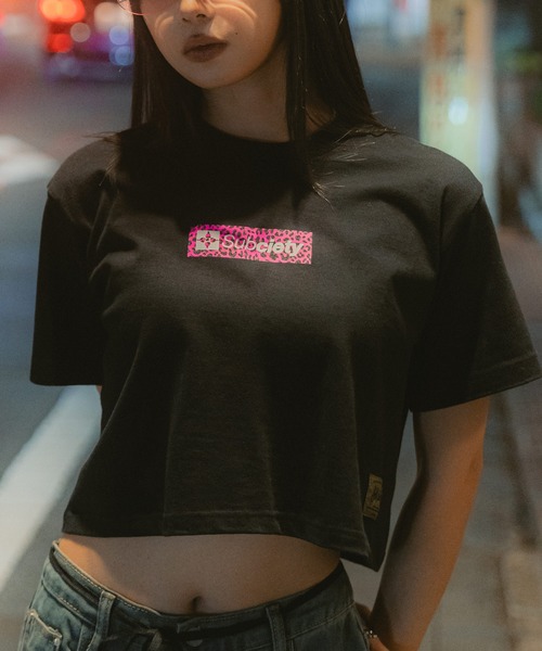 Cropped leopard box tee【WOMEN】（Tシャツ/カットソー