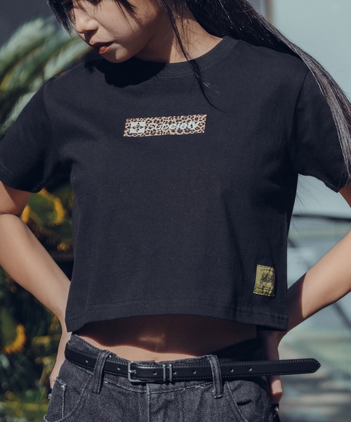 Subciety(サブサエティ)の「Cropped leopard box tee【WOMEN】(Tシャツ/カットソー・レディース・ホワイト/ホワイト×イエロー/ブラック×ピンク/ブラック・X-SMALL/SMALL)」の14枚目の写真