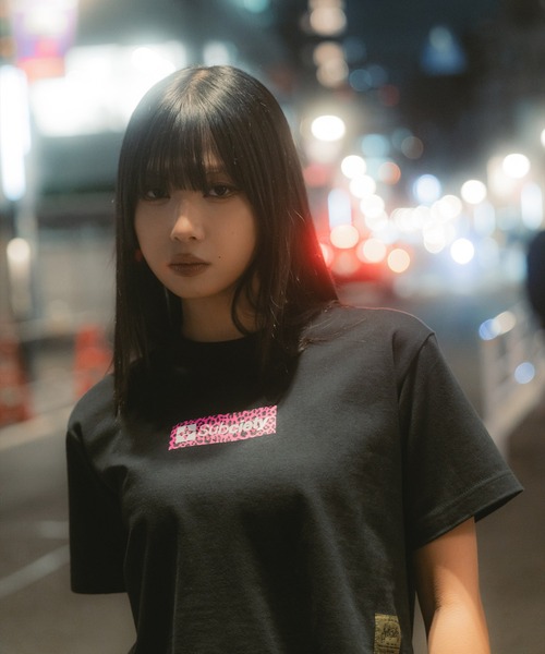 tシャツ Cropped leopard box tee「WOMEN」 レディース Cropped leopard box tee【WOMEN】（Tシャツ/カットソー