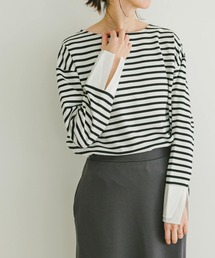 ITEMS URBANRESEARCH | ボートネックボーダーロングTシャツ(Tシャツ/カットソー)