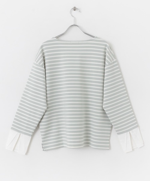 ITEMS URBANRESEARCH（アイテムズ アーバンリサーチ）の「ボートネックボーダーロングTシャツ（Tシャツ/カットソー・レディース・ホワイト系その他/ブルー系その他/グリーン系その他・FREE）」の15枚目の写真