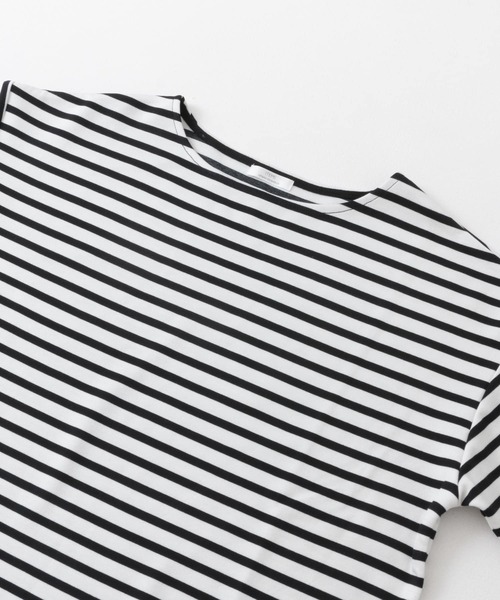 ITEMS URBANRESEARCH（アイテムズ アーバンリサーチ）の「ボートネックボーダーロングTシャツ（Tシャツ/カットソー・レディース・ホワイト系その他/ブルー系その他/グリーン系その他・FREE）」の13枚目の写真