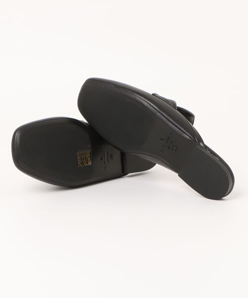 FABIO RUSCONI スクエアトウフラットミュールローファー INTER-CHAUSSURES｜【FABIO RUSCONI】スクエアトウフラット