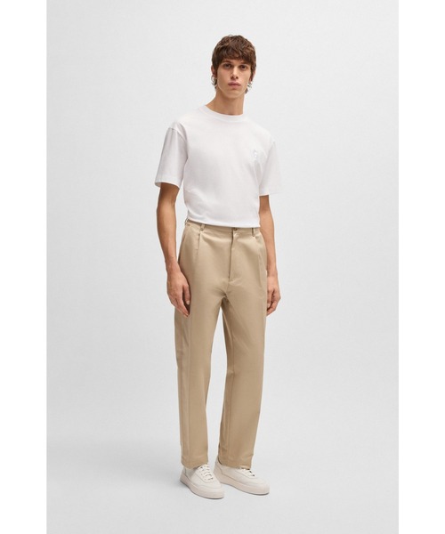 ○★新品 未使用 BOSS ダブルBモノグラム Tシャツ ワントーンロゴTシャツ シルケットコットン Tシャツ Double Bモノグラム（Tシャツ