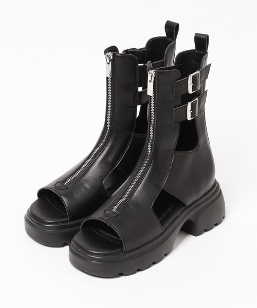 PAGEBOY（ページボーイ）の「ZIPヒールサンダル（サンダル・レディース・ブロンズ/ブラック・MEDIUM/LARGE）」の6枚目の写真