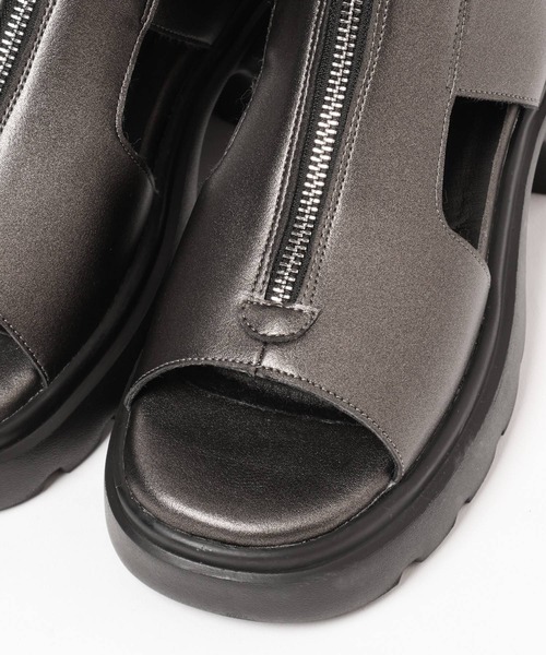 PAGEBOY（ページボーイ）の「ZIPヒールサンダル（サンダル・レディース・ブロンズ/ブラック・MEDIUM/LARGE）」の12枚目の写真