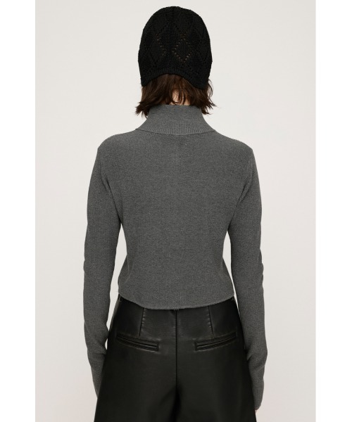 セール】FRONT ZIP H/N RIB TOPS フロントジップ ハイネック カット