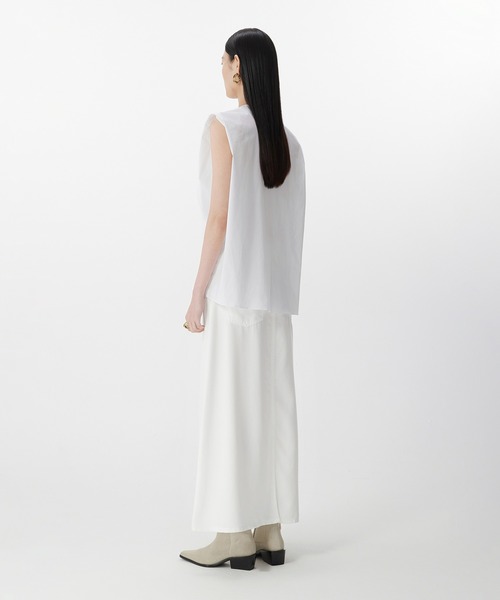 ブラウス シャツ Asym Tuck Shirt / タックノースリーブブラウス レディース セール】Asym Tuck Shirt / タックノースリーブブラウス（シャツ