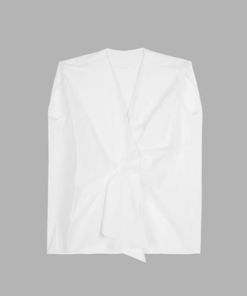 ブラウス シャツ Asym Tuck Shirt / タックノースリーブブラウス レディース セール】Asym Tuck Shirt / タックノースリーブブラウス（シャツ