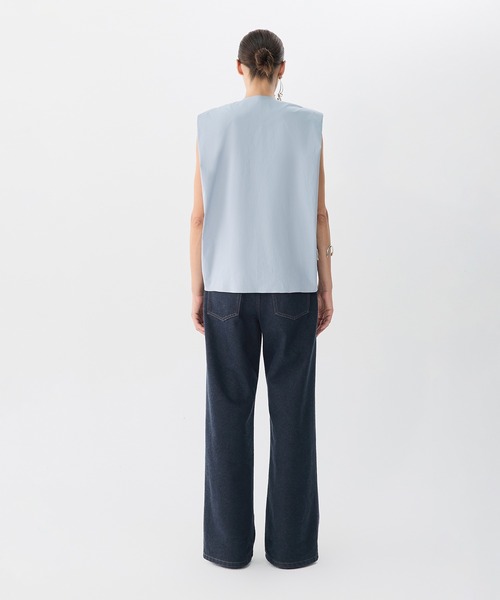 ブラウス シャツ Asym Tuck Shirt / タックノースリーブブラウス レディース セール】Asym Tuck Shirt / タックノースリーブブラウス（シャツ