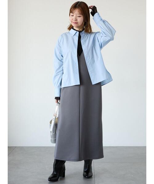 Lugnoncure(ルノンキュール)の「Vネックナロージャンパースカート(ワンピース・レディース・ベージュ/グレー/ブラック・F)」の19枚目の写真