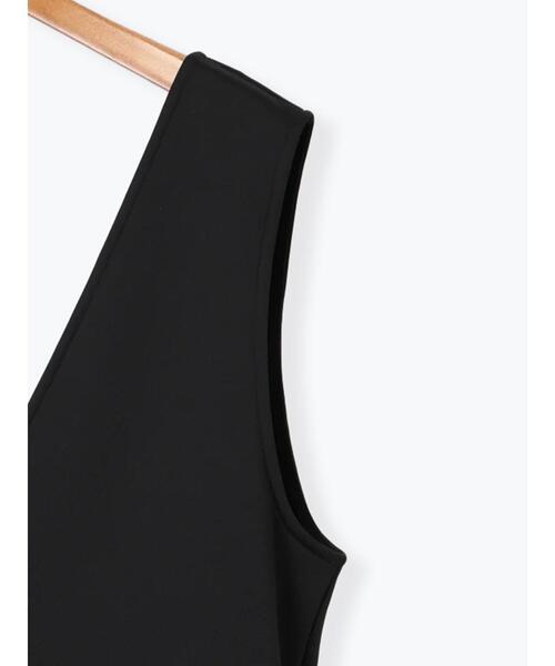 Lugnoncure(ルノンキュール)の「Vネックナロージャンパースカート(ワンピース・レディース・ベージュ/グレー/ブラック・F)」の8枚目の写真