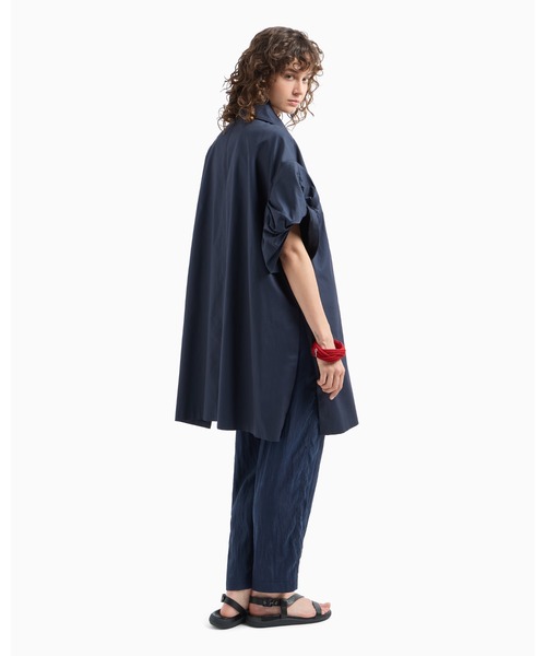 EMPORIO ARMANI(エンポリオアルマーニ)の「【エンポリオ アルマーニ】トレンチコート ピマギャバジン トーション(トレンチコート・レディース・ネイビー・38/40/42)」の2枚目の写真