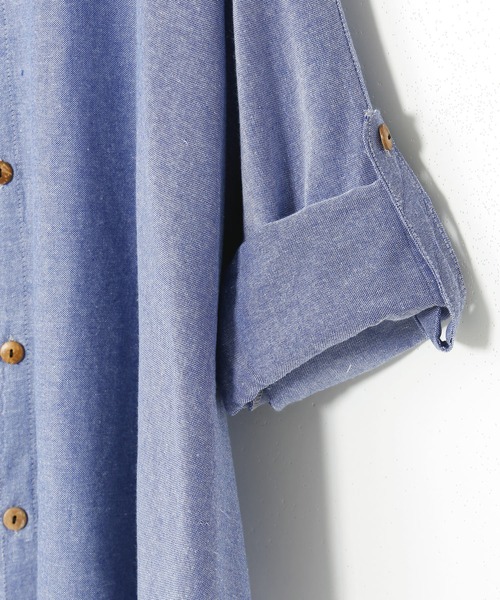 チャイハネ(チャイハネ)の「【チャイハネ】プレカラMEN'Sシャツ(シャツ/ブラウス・メンズ・ホワイト/ブルー・FREE)」の3枚目の写真