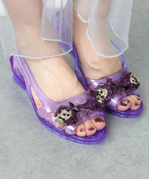 Three Four Time（ｽﾘｰﾌｫｰﾀｲﾑ）の「【Casselini】クリアサンダル（サンダル・レディース・パープル/ブラック/クリア・24.5/23.5）」の7枚目の写真