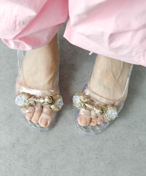 Three Four Time（ｽﾘｰﾌｫｰﾀｲﾑ）の「【Casselini】クリアサンダル（サンダル・レディース・パープル/ブラック/クリア・24.5/23.5）」の10枚目の写真