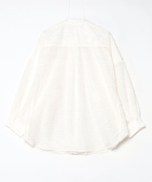 ROSE BUD(ローズバッド)の「(GENE HEAVENS)FRINGE SHEER RELAX SHIRT(シャツ/ブラウス・レディース・ブラック/ホワイト/ピンク・ONE SIZE)」の9枚目の写真