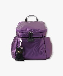 【美品】ANNA SUI レザー×PVC リュック 3WAY 総柄 ブラック Planet